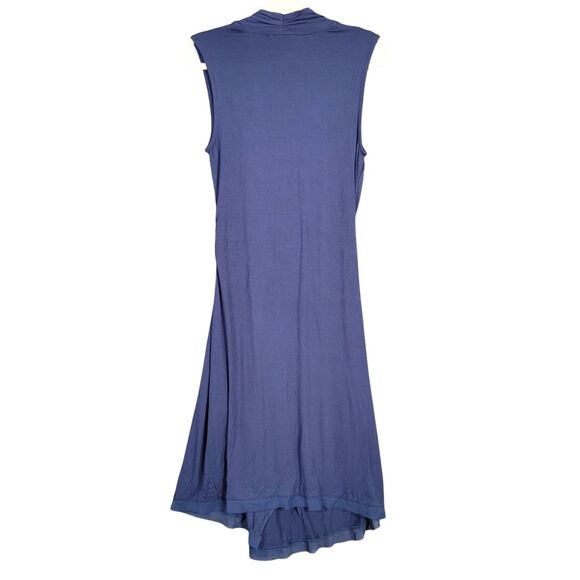 NWT ELIE TAHARI Blue Faux Wrap Sleeveless Office Career Stretch Dress SIZE SMALL - Picture 2 of 10